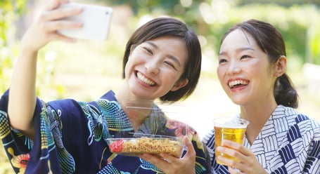 Enjoying festival in Japan