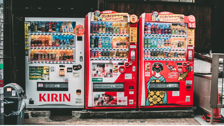 Japan's vending machine selection